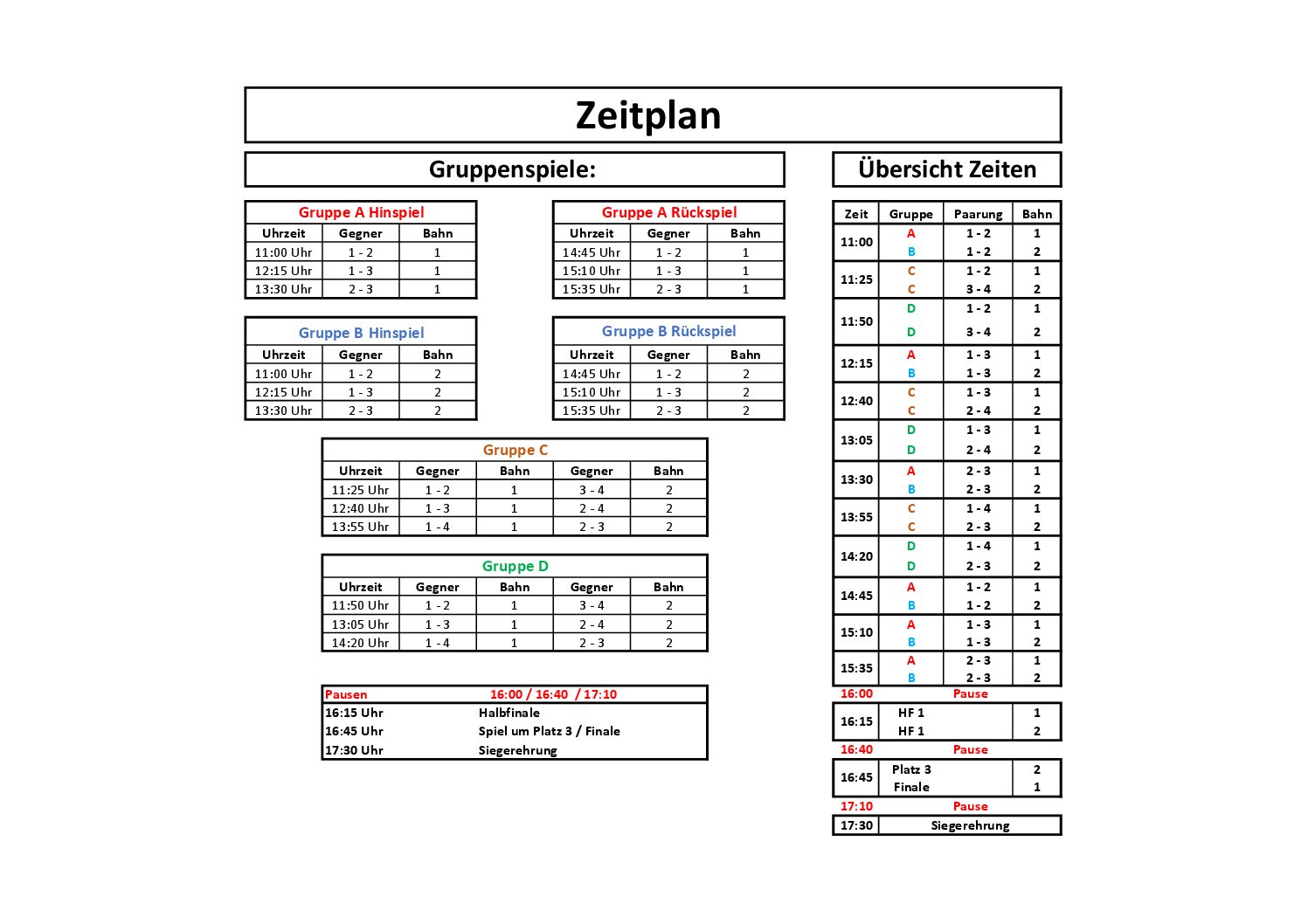 Zeitplan