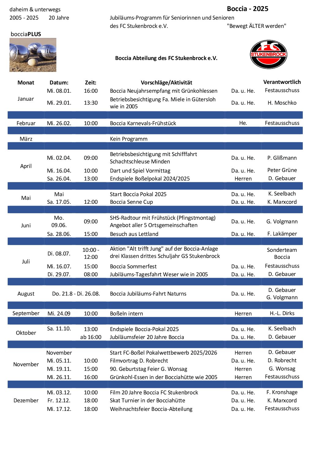 Jahresprogramm 2025